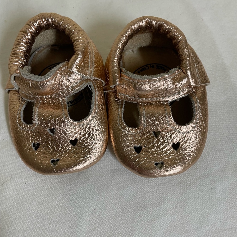 Bird Rock Baby Gold Baby Moccasins
